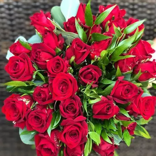 Bouquet de roses rouges