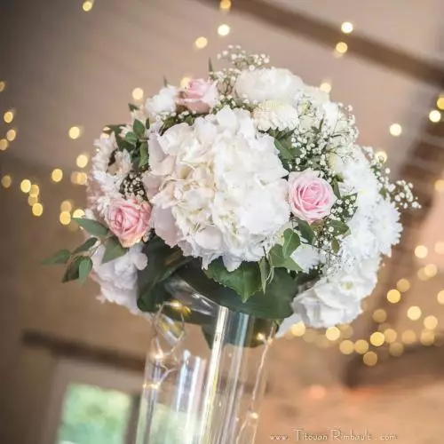 Un centre de table de mariage