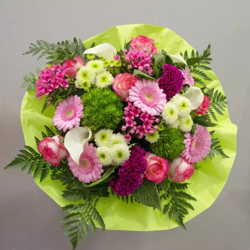 bouquet rond pastel