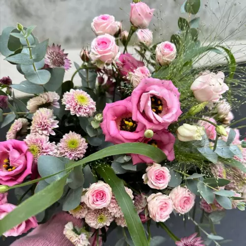 Bouquet rose du fleuriste