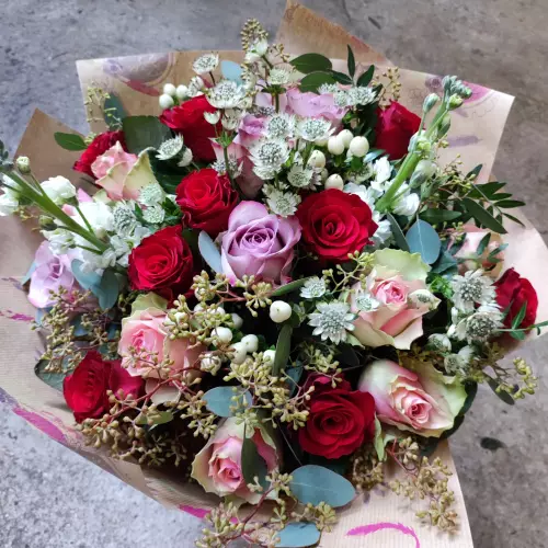 Bouquet de roses Mélangées
