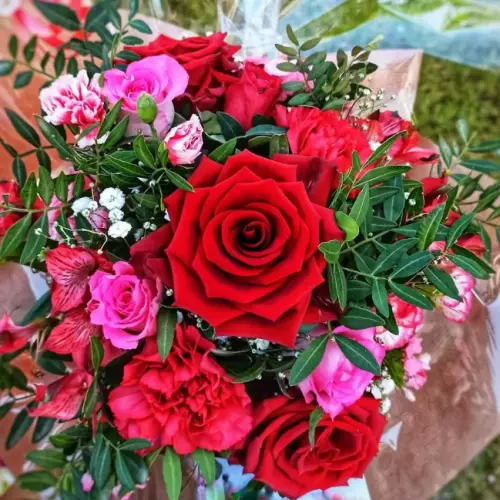 Bouquet rouge et rose