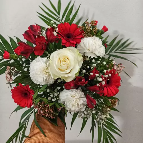 Bouquet rouge et blanc
