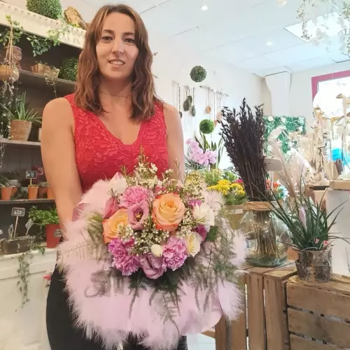 bouquet avec plumes