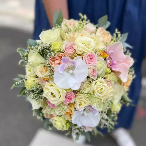 Bouquet de mariée crème