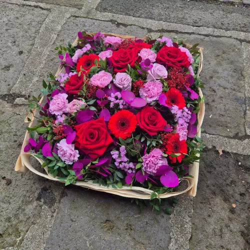 Carré de fleurs pour un dernier hommage