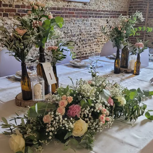 composition pour la table des mariés