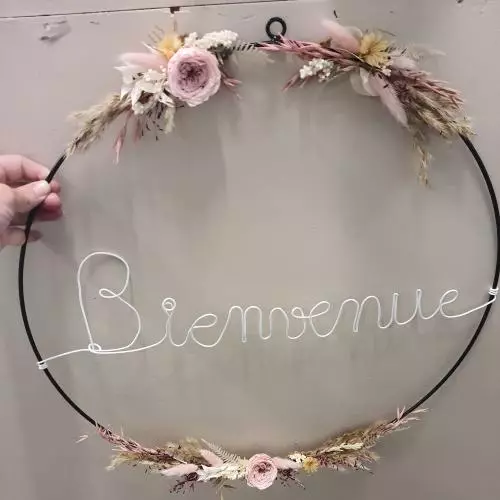Cerceau fleurs séchées