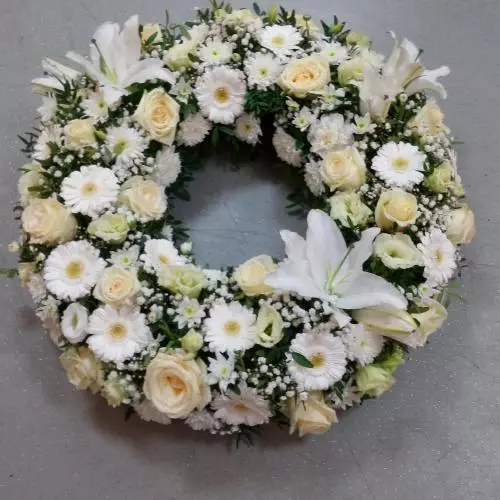 Couronne de fleurs naturelles