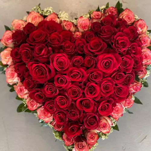 Cœur en roses