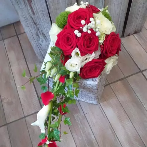 Bouquet de mariée retombant