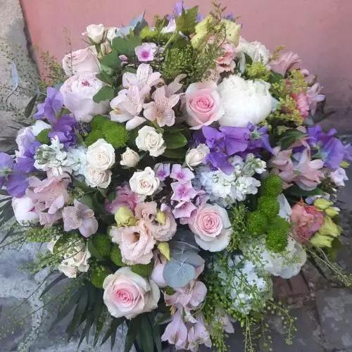 Bouquet rond pastel XXL