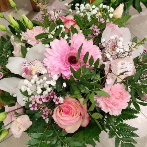 Bouquet rond pastel