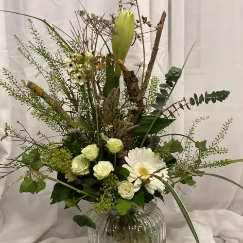 Bouquet champêtre blanc
