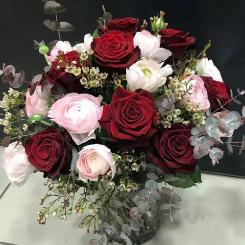 Bouquet roses et renoncules