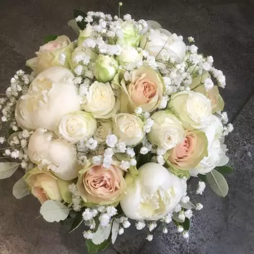 Bouquet rond mariee