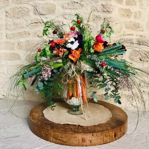 Composition de légume dans un vase
