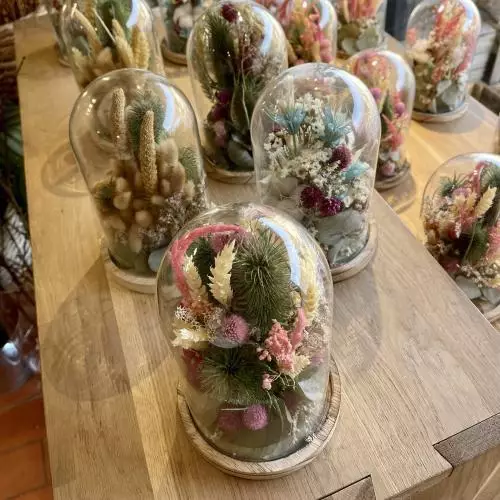 Nos cloches de fleurs séchées